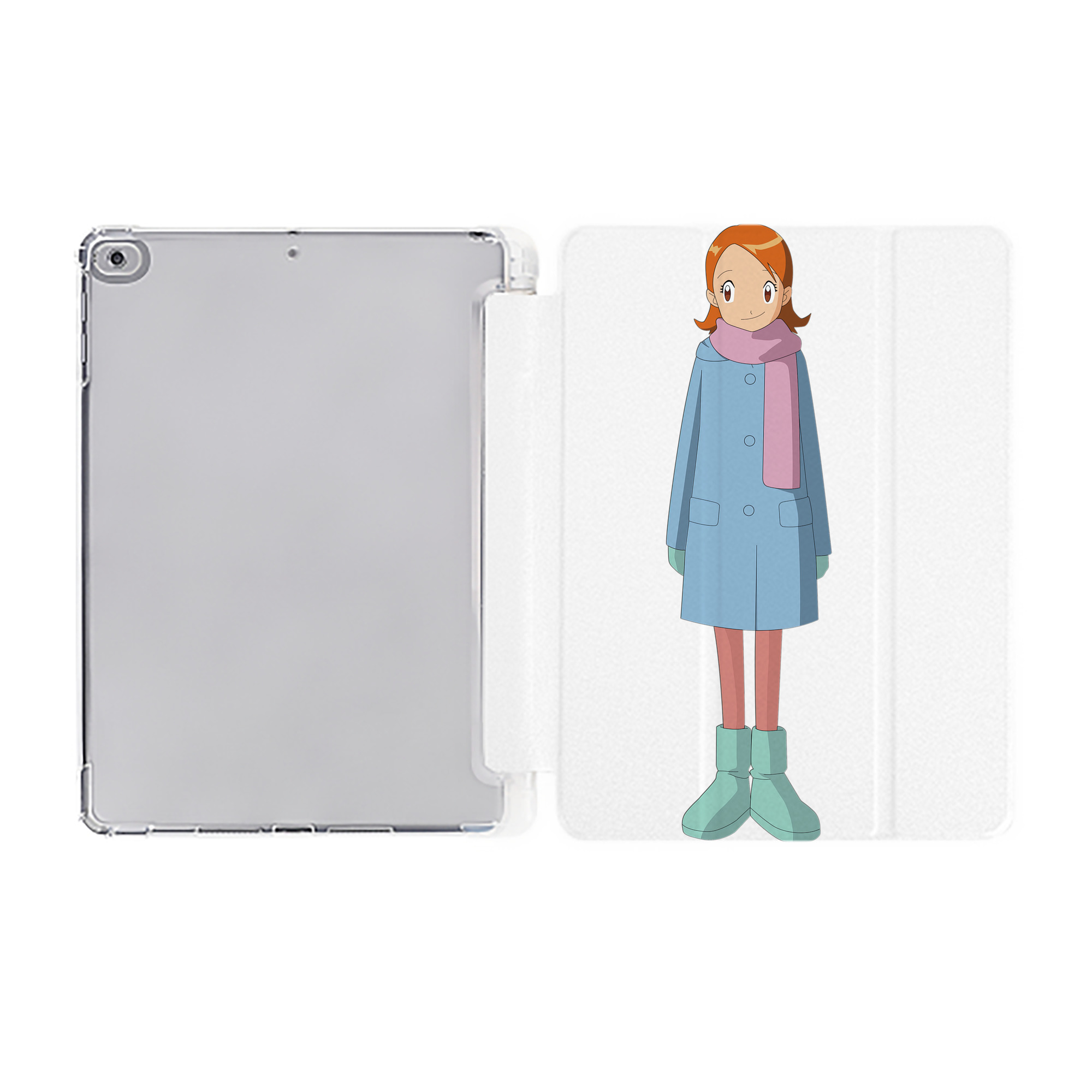 （画像用） Digimon デジタルモンスター/デジモン IPad ケース ペン収納付き 三つ折りスタンド PUレザー×シリコン 対応機種9.5/10.5/10.9インチ